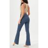 imageODODOS Womens Cloud Feeling Crossover Flared Pants with Back Pocket High Waist Bootcut Lounge Yoga Pants3032quot InseamInk Blue