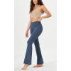 imageODODOS Womens Cloud Feeling Crossover Flared Pants with Back Pocket High Waist Bootcut Lounge Yoga Pants3032quot InseamInk Blue