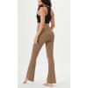 imageODODOS Womens Cloud Feeling Crossover Flared Pants with Back Pocket High Waist Bootcut Lounge Yoga Pants3032quot InseamLight Brown