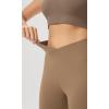 imageODODOS Womens Cloud Feeling Crossover Flared Pants with Back Pocket High Waist Bootcut Lounge Yoga Pants3032quot InseamLight Brown