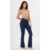 imageODODOS Womens Cloud Feeling Crossover Flared Pants with Back Pocket High Waist Bootcut Lounge Yoga Pants3032quot InseamNavy