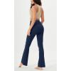 imageODODOS Womens Cloud Feeling Crossover Flared Pants with Back Pocket High Waist Bootcut Lounge Yoga Pants3032quot InseamNavy