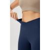 imageODODOS Womens Cloud Feeling Crossover Flared Pants with Back Pocket High Waist Bootcut Lounge Yoga Pants3032quot InseamNavy