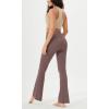 imageODODOS Womens Cloud Feeling Crossover Flared Pants with Back Pocket High Waist Bootcut Lounge Yoga Pants3032quot InseamPurple Taupe