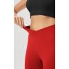 imageODODOS Womens Cloud Feeling Crossover Flared Pants with Back Pocket High Waist Bootcut Lounge Yoga Pants3032quot InseamRed