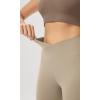 imageODODOS Womens Cloud Feeling Crossover Flared Pants with Back Pocket High Waist Bootcut Lounge Yoga Pants3032quot InseamShaker Beige