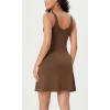 imageODODOS Womens Cloud Feeling Tank Dress with Separate Shorts and Built in Bra U Back Mini Tennis DressBrunette