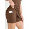 imageODODOS Womens Cloud Feeling Tank Dress with Separate Shorts and Built in Bra U Back Mini Tennis DressBrunette
