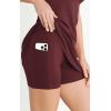 imageODODOS Womens Cloud Feeling Tank Dress with Separate Shorts and Built in Bra U Back Mini Tennis DressBurgundy