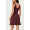 imageODODOS Womens Cloud Feeling Tank Dress with Separate Shorts and Built in Bra U Back Mini Tennis DressBurgundy