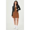 imageODODOS Womens Cloud Feeling Tank Dress with Separate Shorts and Built in Bra U Back Mini Tennis DressCaramel