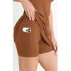 imageODODOS Womens Cloud Feeling Tank Dress with Separate Shorts and Built in Bra U Back Mini Tennis DressCaramel