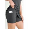 imageODODOS Womens Cloud Feeling Tank Dress with Separate Shorts and Built in Bra U Back Mini Tennis DressCharcoal