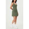 imageODODOS Womens Cloud Feeling Tank Dress with Separate Shorts and Built in Bra U Back Mini Tennis DressDark Olive