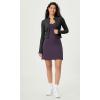imageODODOS Womens Cloud Feeling Tank Dress with Separate Shorts and Built in Bra U Back Mini Tennis DressDark Purple