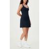 imageODODOS Womens Cloud Feeling Tank Dress with Separate Shorts and Built in Bra U Back Mini Tennis DressDeep Navy