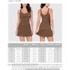 imageODODOS Womens Cloud Feeling Tank Dress with Separate Shorts and Built in Bra U Back Mini Tennis DressDeep Navy