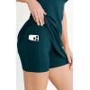 imageODODOS Womens Cloud Feeling Tank Dress with Separate Shorts and Built in Bra U Back Mini Tennis DressForest Teal