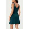 imageODODOS Womens Cloud Feeling Tank Dress with Separate Shorts and Built in Bra U Back Mini Tennis DressForest Teal