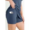 imageODODOS Womens Cloud Feeling Tank Dress with Separate Shorts and Built in Bra U Back Mini Tennis DressInk Blue