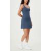 imageODODOS Womens Cloud Feeling Tank Dress with Separate Shorts and Built in Bra U Back Mini Tennis DressInk Blue