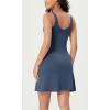 imageODODOS Womens Cloud Feeling Tank Dress with Separate Shorts and Built in Bra U Back Mini Tennis DressInk Blue