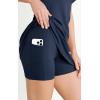 imageODODOS Womens Cloud Feeling Tank Dress with Separate Shorts and Built in Bra U Back Mini Tennis DressNavy