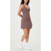 imageODODOS Womens Cloud Feeling Tank Dress with Separate Shorts and Built in Bra U Back Mini Tennis DressPurple Taupe
