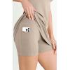 imageODODOS Womens Cloud Feeling Tank Dress with Separate Shorts and Built in Bra U Back Mini Tennis DressShaker Beige