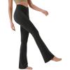 imageODODOS Cloud Feeling Crossover High Waist Flared Pants for Women Bootcut Yoga Pants with Back Pocket3032quot InseamOnyx Black Grey