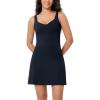 imageODODOS Womens Cloud Feeling Tank Dress with Separate Shorts and Built in Bra U Back Mini Tennis DressDeep Navy