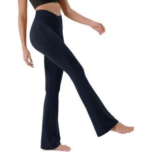 imageODODOS Cloud Feeling Crossover High Waist Flared Pants for Women Bootcut Yoga Pants with Back Pocket3032quot InseamDeep Navy