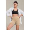 imageODODOS Cloud Feeling Cross Waist Yoga Shorts for Women 6quot Crossover High Waist Lounge Biker ShortsBeige