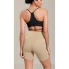 imageODODOS Cloud Feeling Cross Waist Yoga Shorts for Women 6quot Crossover High Waist Lounge Biker ShortsBeige