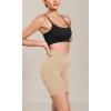 imageODODOS Cloud Feeling Cross Waist Yoga Shorts for Women 6quot Crossover High Waist Lounge Biker ShortsBeige
