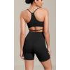 imageODODOS Cloud Feeling Cross Waist Yoga Shorts for Women 6quot Crossover High Waist Lounge Biker ShortsBlack