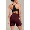 imageODODOS Cloud Feeling Cross Waist Yoga Shorts for Women 6quot Crossover High Waist Lounge Biker ShortsBurgundy
