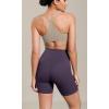 imageODODOS Cloud Feeling Cross Waist Yoga Shorts for Women 6quot Crossover High Waist Lounge Biker ShortsDark Purple