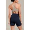imageODODOS Cloud Feeling Cross Waist Yoga Shorts for Women 6quot Crossover High Waist Lounge Biker ShortsDeep Navy