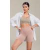 imageODODOS Cloud Feeling Cross Waist Yoga Shorts for Women 6quot Crossover High Waist Lounge Biker ShortsDusty Pink