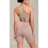 imageODODOS Cloud Feeling Cross Waist Yoga Shorts for Women 6quot Crossover High Waist Lounge Biker ShortsDusty Pink