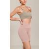 imageODODOS Cloud Feeling Cross Waist Yoga Shorts for Women 6quot Crossover High Waist Lounge Biker ShortsDusty Pink