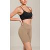 imageODODOS Cloud Feeling Cross Waist Yoga Shorts for Women 6quot Crossover High Waist Lounge Biker ShortsLight Brown