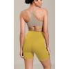 imageODODOS Cloud Feeling Cross Waist Yoga Shorts for Women 6quot Crossover High Waist Lounge Biker ShortsMango Mint