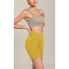 imageODODOS Cloud Feeling Cross Waist Yoga Shorts for Women 6quot Crossover High Waist Lounge Biker ShortsMango Mint