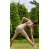 imageODODOS Cloud Feeling Halter Sports Bra for Women Padding Cut Out Racerback Yoga Tank TopBrunette