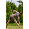 imageODODOS Cloud Feeling Halter Sports Bra for Women Padding Cut Out Racerback Yoga Tank TopInk Blue