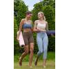 imageODODOS Cloud Feeling Halter Sports Bra for Women Padding Cut Out Racerback Yoga Tank TopInk Blue