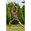 imageODODOS Cloud Feeling Halter Sports Bra for Women Padding Cut Out Racerback Yoga Tank TopLime Stone