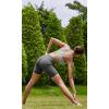 imageODODOS Cloud Feeling Halter Sports Bra for Women Padding Cut Out Racerback Yoga Tank TopLime Stone